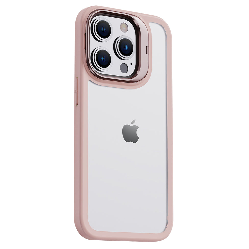 X-Level til iPhone 14 Pro PC TPU mat telefoncover Aluminiumslegering usynligt Kickstand Cover X-Level til iPhone 14 Pro PC TPU mat telefoncover Aluminiumslegering usynligt Kickstand Cover